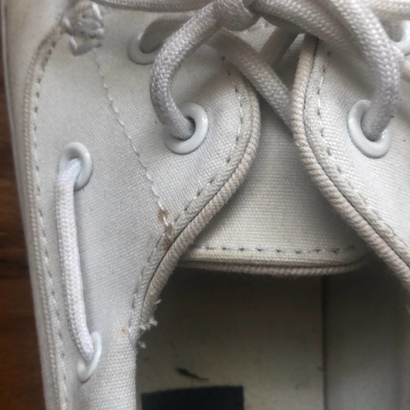 White canvas women / men’s canvas Shoes size 9 - Picture 5 of 6